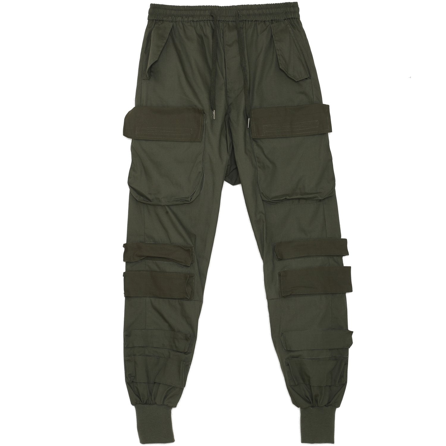 Pantalon cargo tactique large Vert kaki