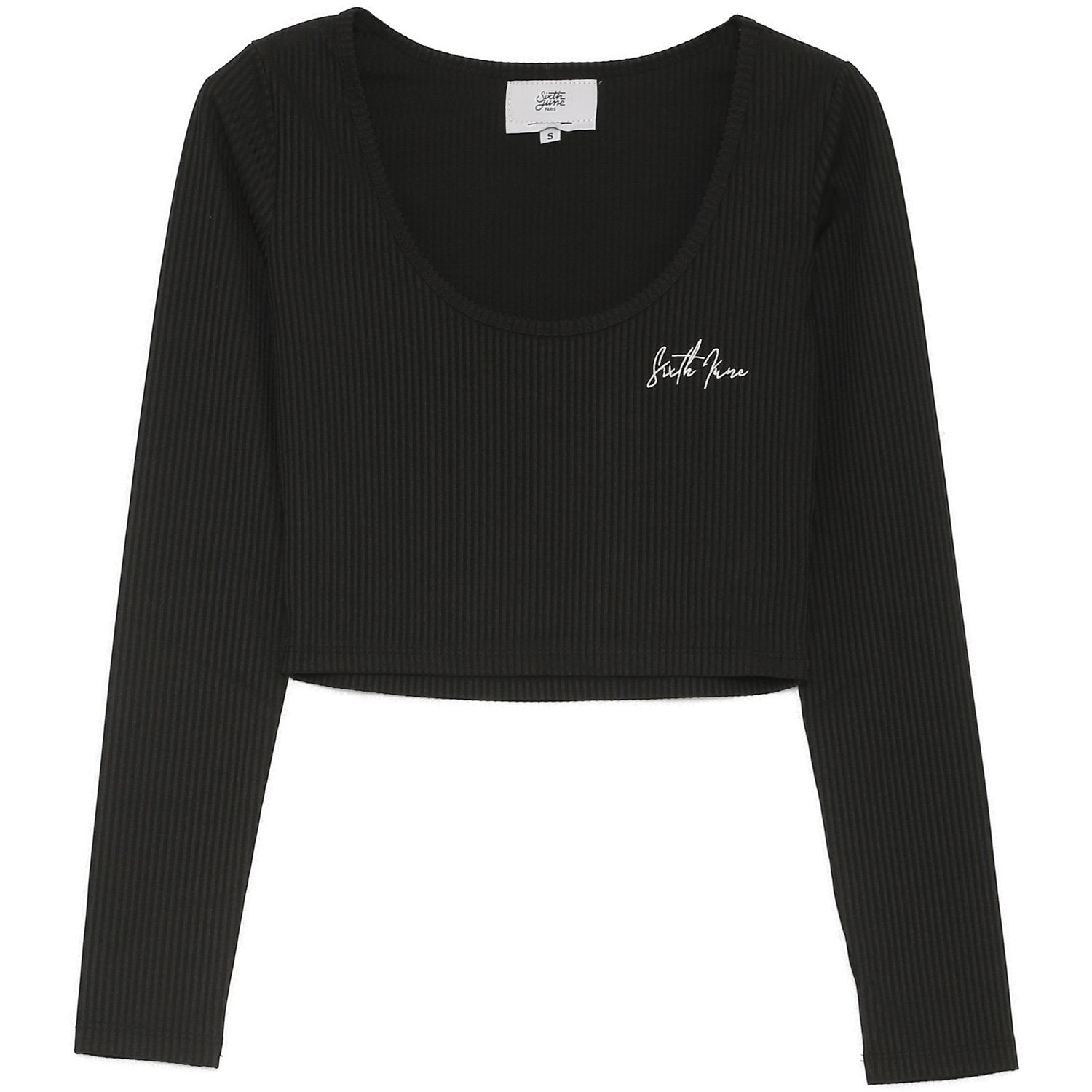 Top manches longues logo signature Noir