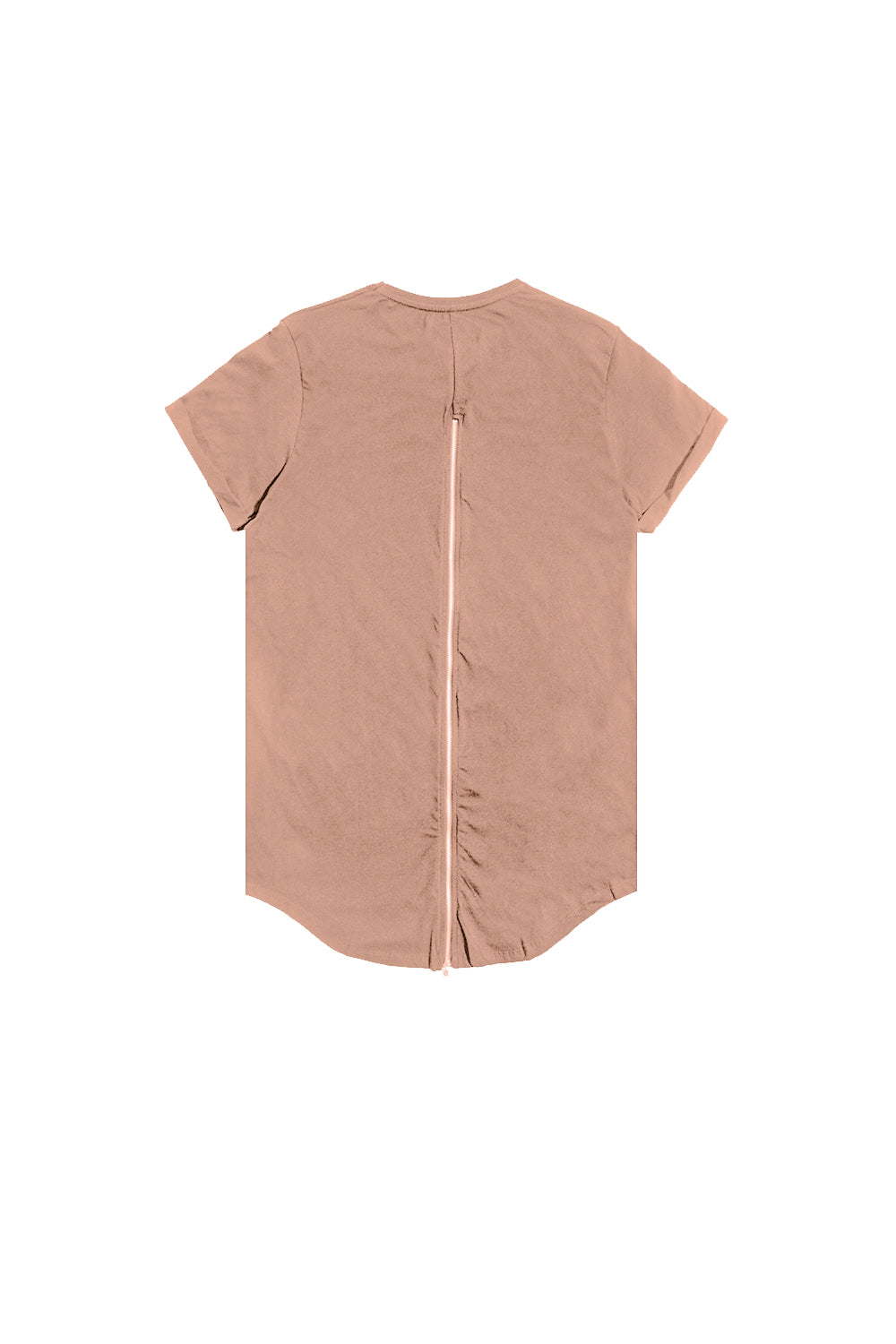 Sixth June - T-shirt oversize zip beige foncé 1146C
