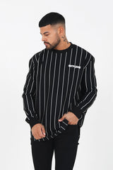 Sixth June - T-shirt manches longues rayures logo Noir
