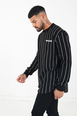 Sixth June - T-shirt manches longues rayures logo Noir