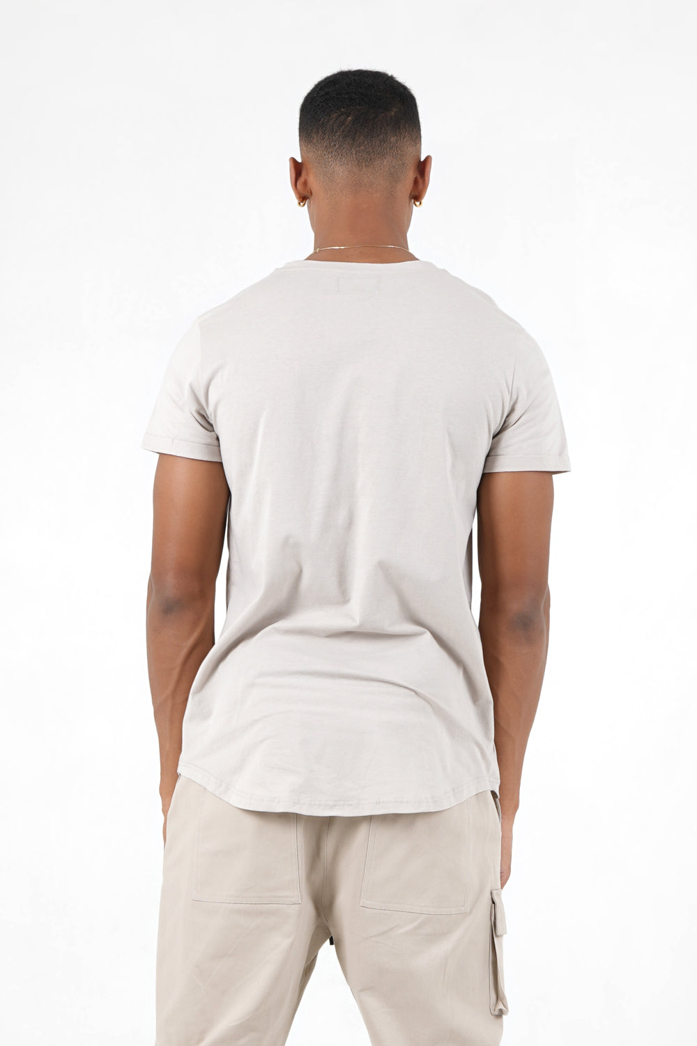 Sixth June - T-shirt bas arrondi long Beige