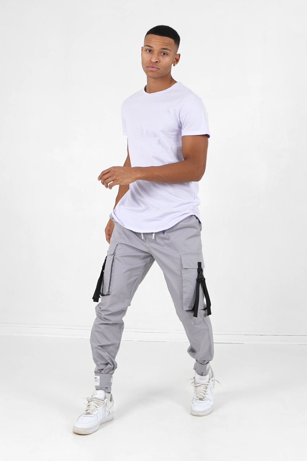 Sixth June - T-shirt bas arrondi long Violet clair