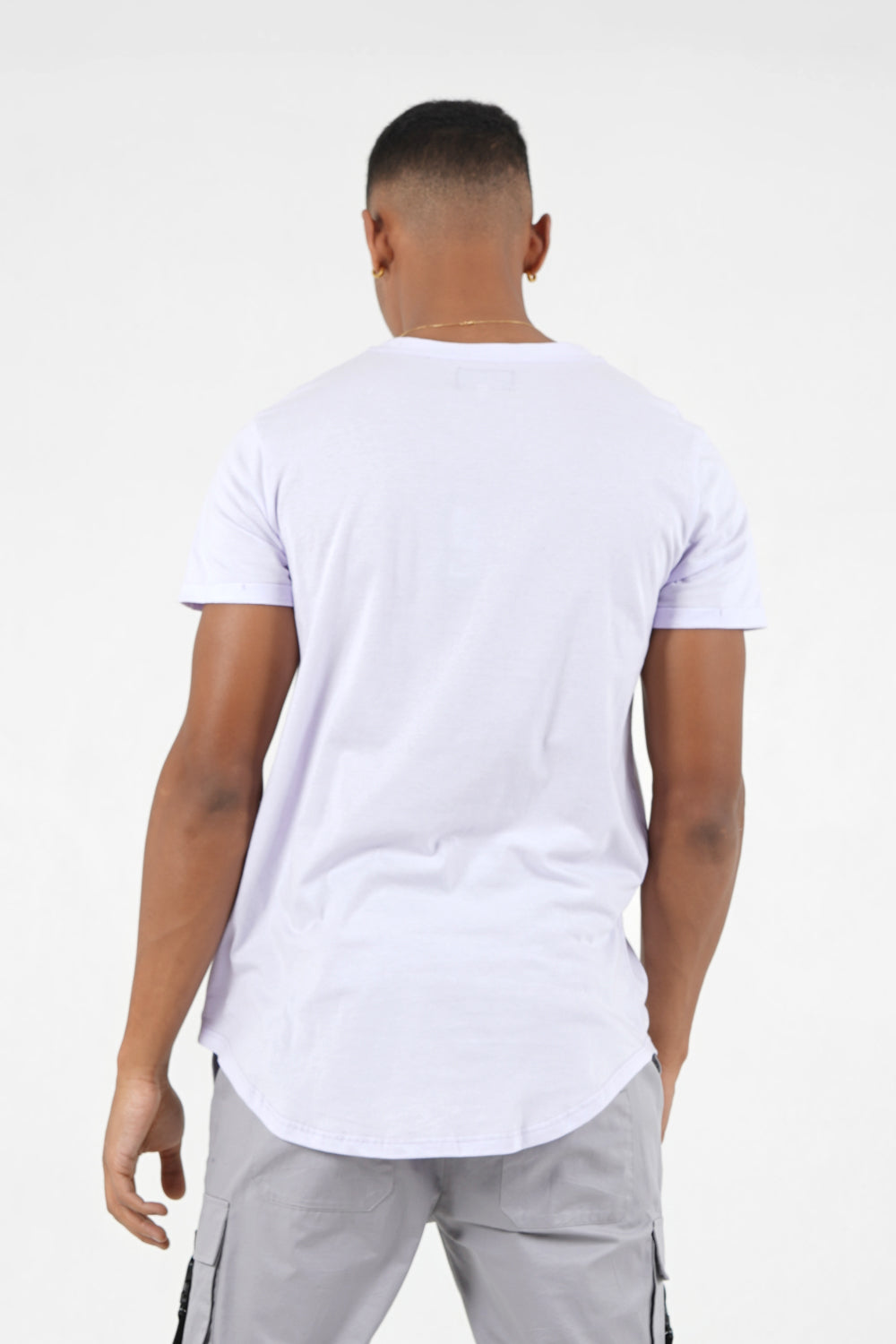 Sixth June - T-shirt bas arrondi long Violet clair