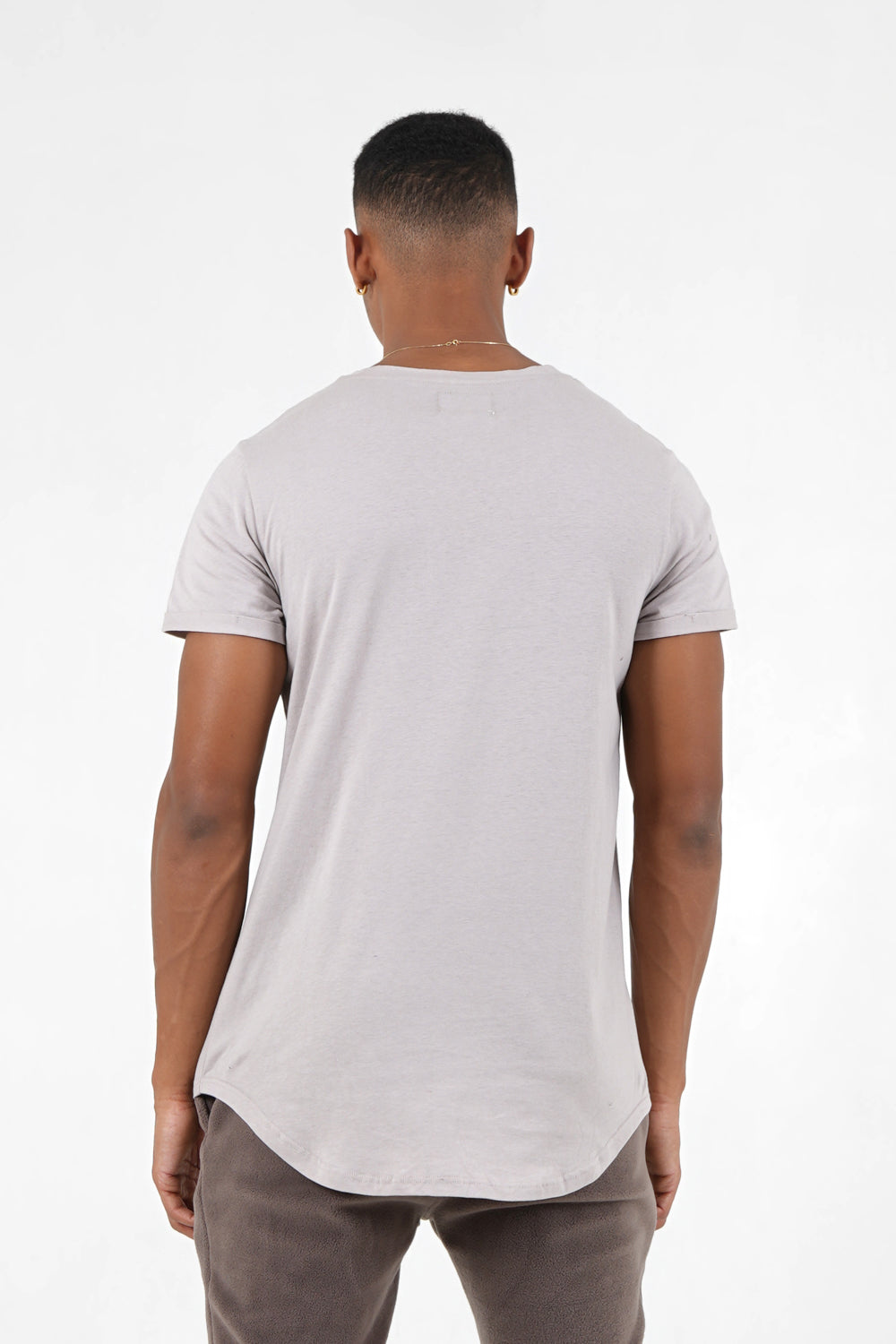 Sixth June - T-shirt bas arrondi long Taupe