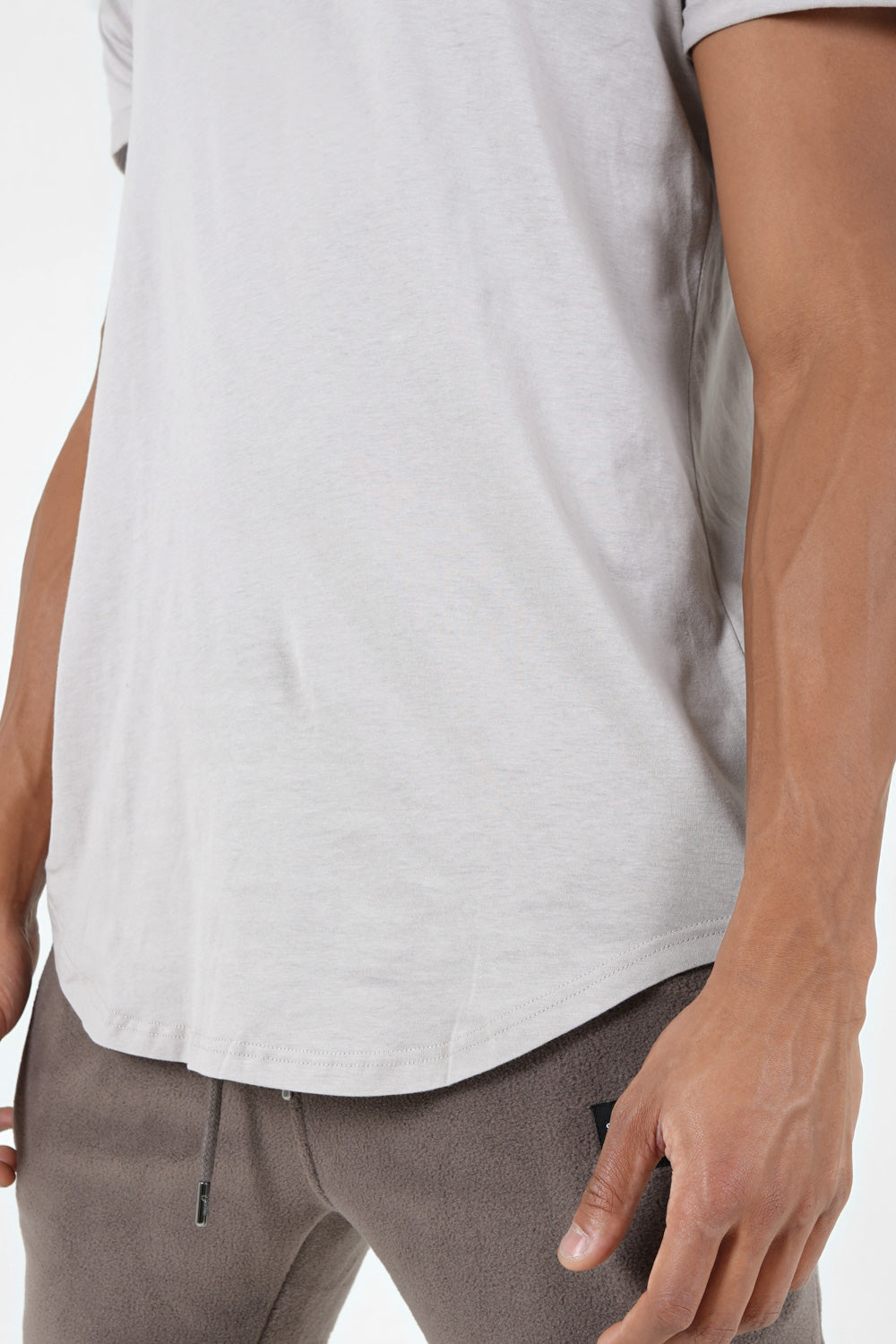 Sixth June - T-shirt bas arrondi long Taupe