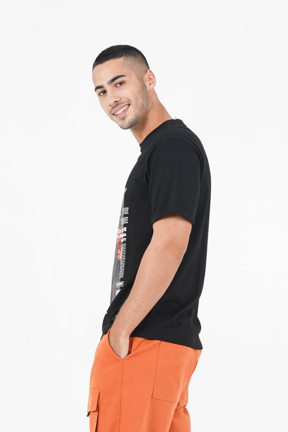 Sixth June - T-shirt california sunset Noir