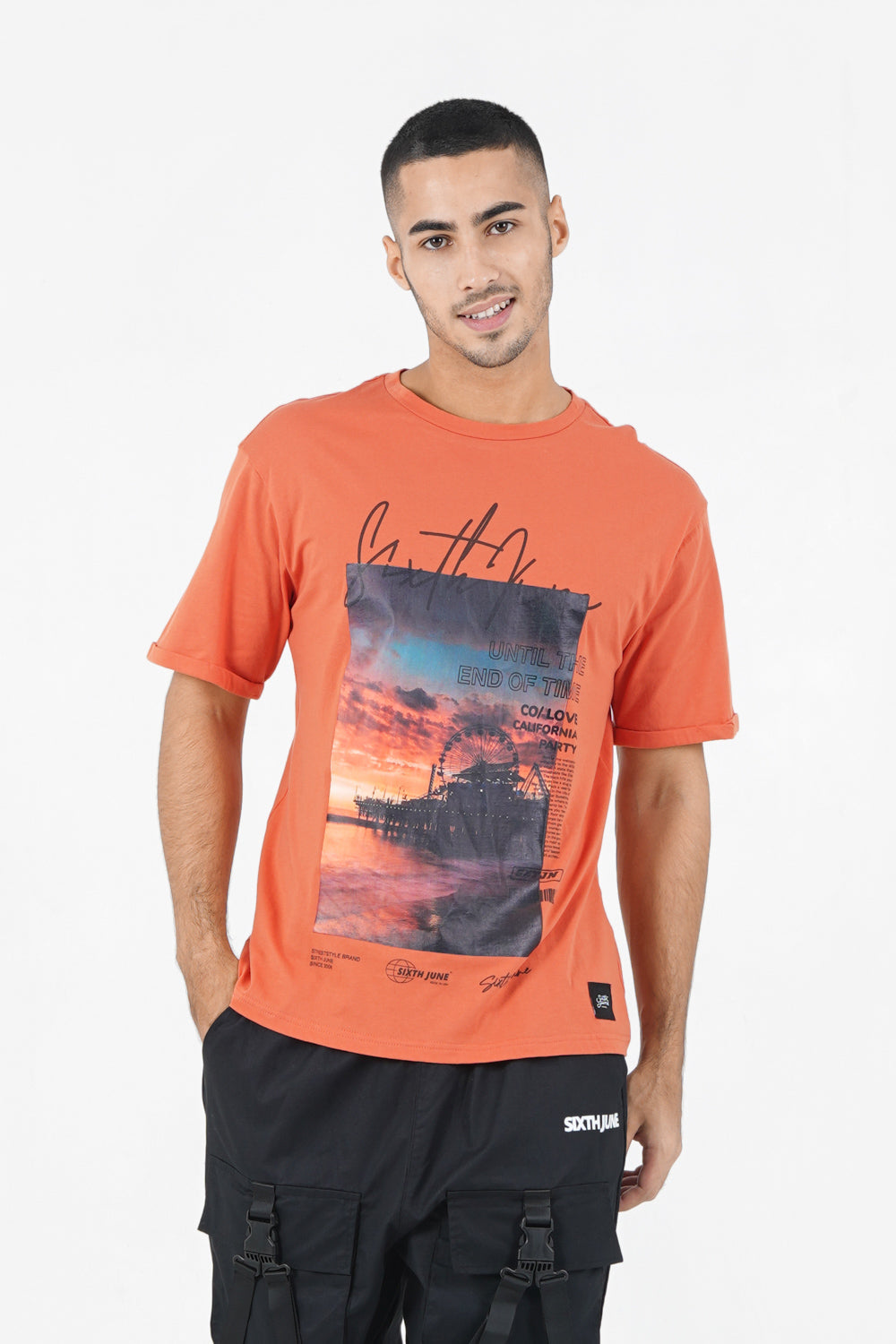 Sixth June - T-shirt california sunset Orange