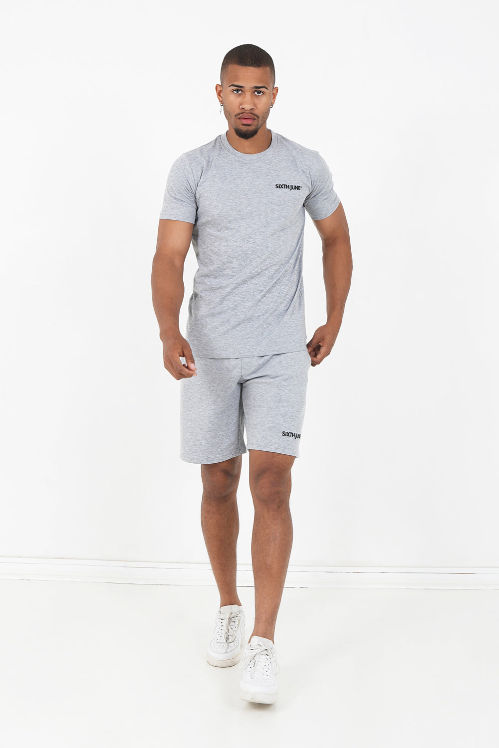 Sixth June - T-shirt soft logo brodé Gris