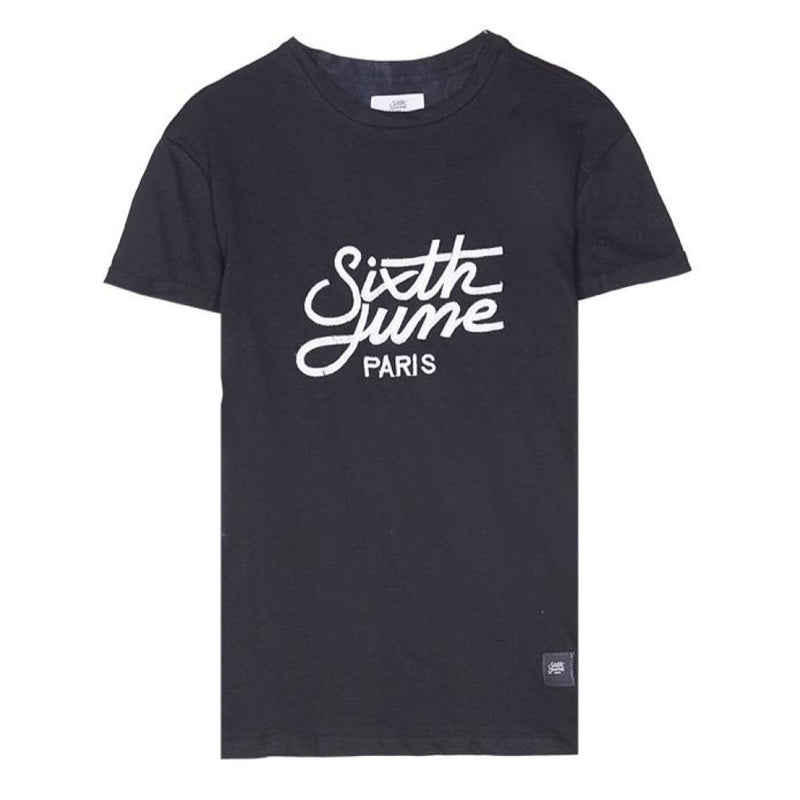 Sixth June - T-shirt brodé logo noir