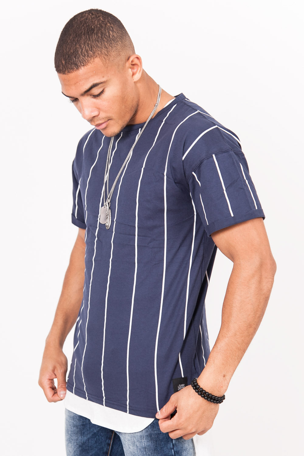 Sixth June - T-shirt baseball bleu