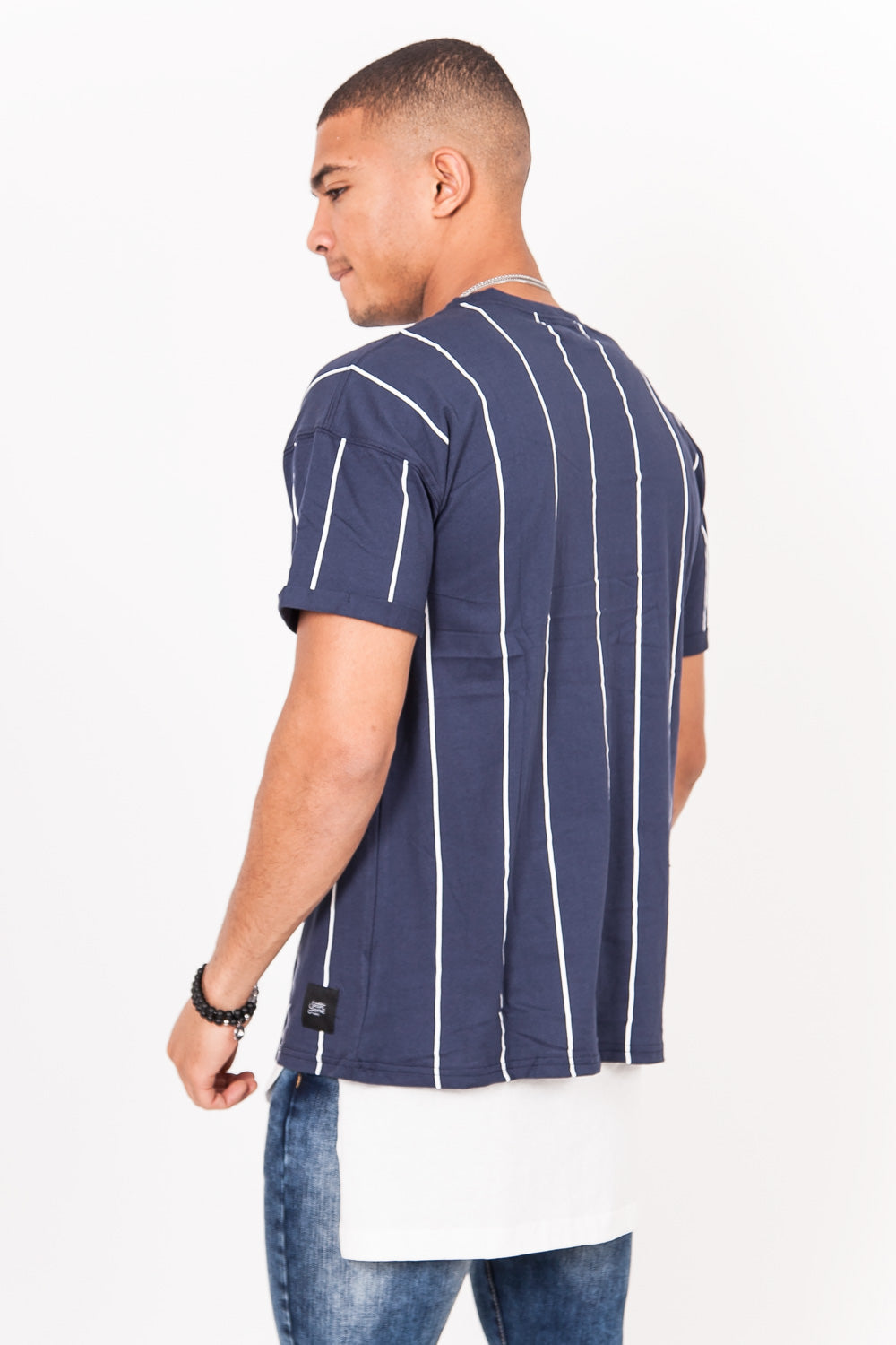 Sixth June - T-shirt baseball bleu