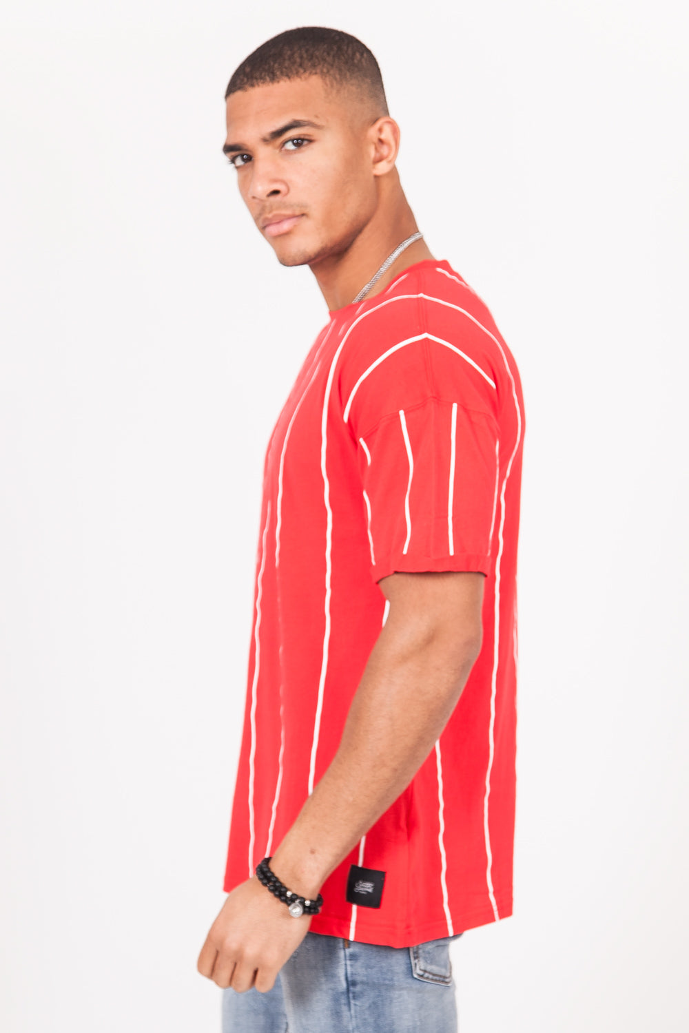 Sixth June - T-shirt baseball rouge