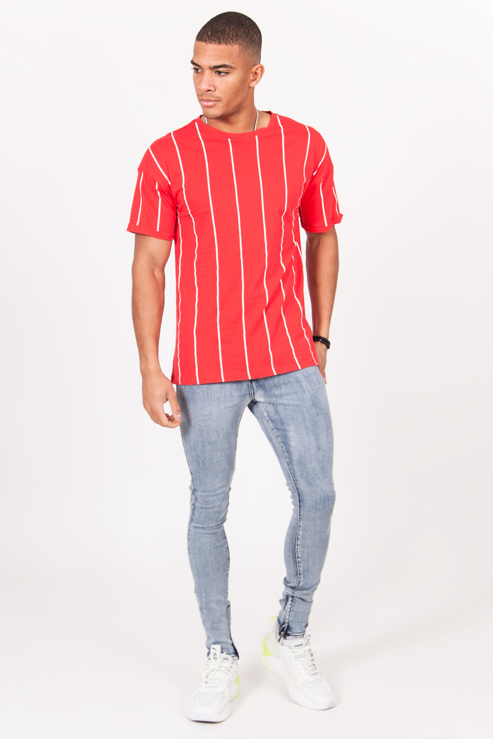 Sixth June - T-shirt baseball rouge