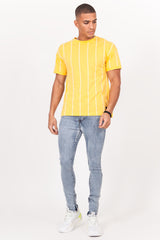 Sixth June - T-shirt baseball jaune