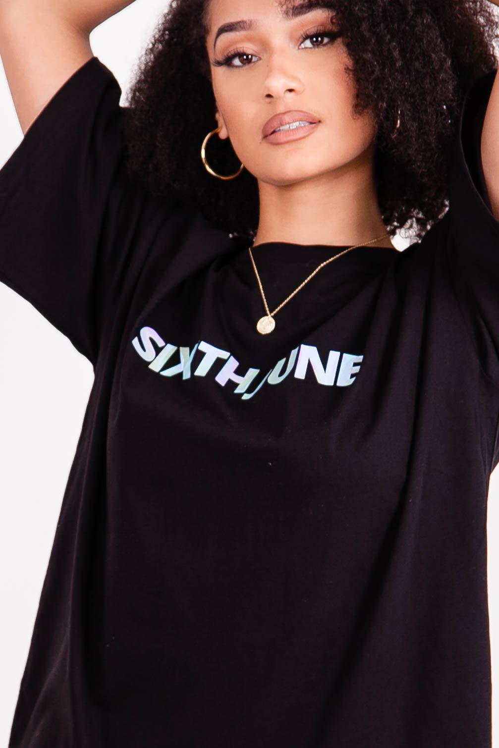 Sixth June - T-shirt imprimé iridescent large noir