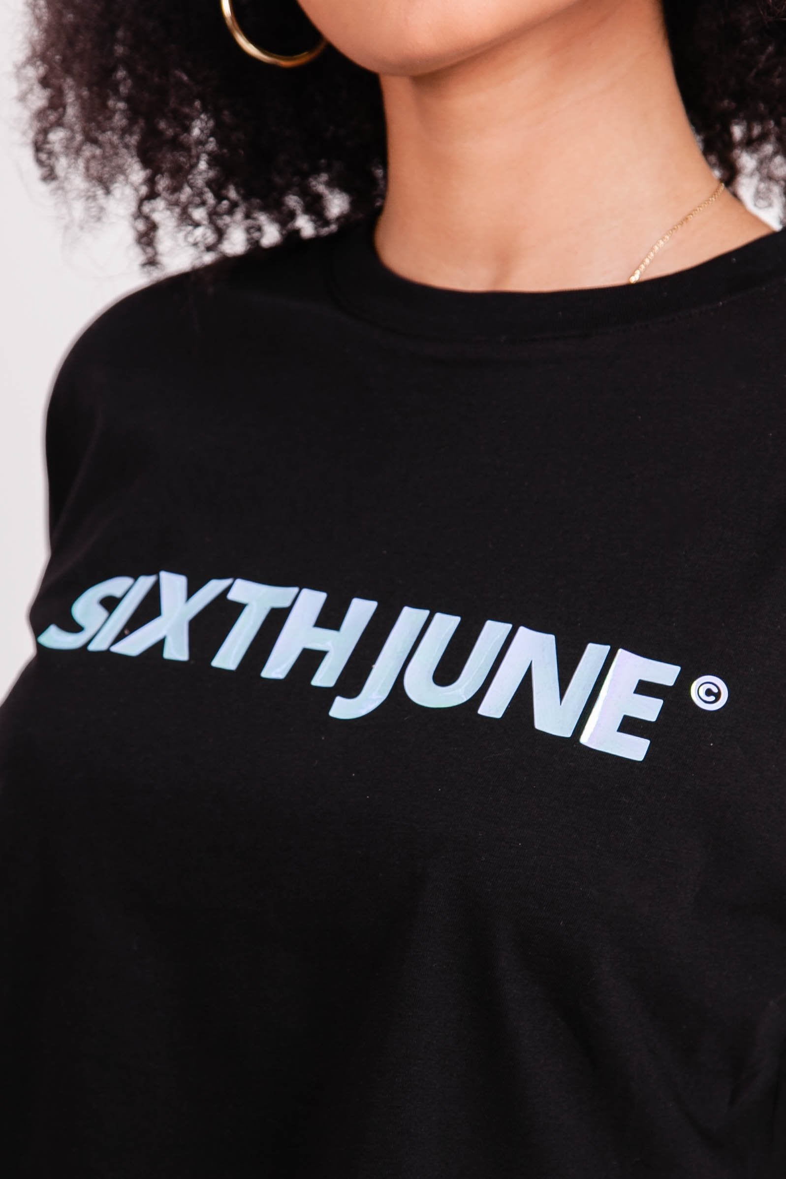 Sixth June - T-shirt court imprimé iridescent noir