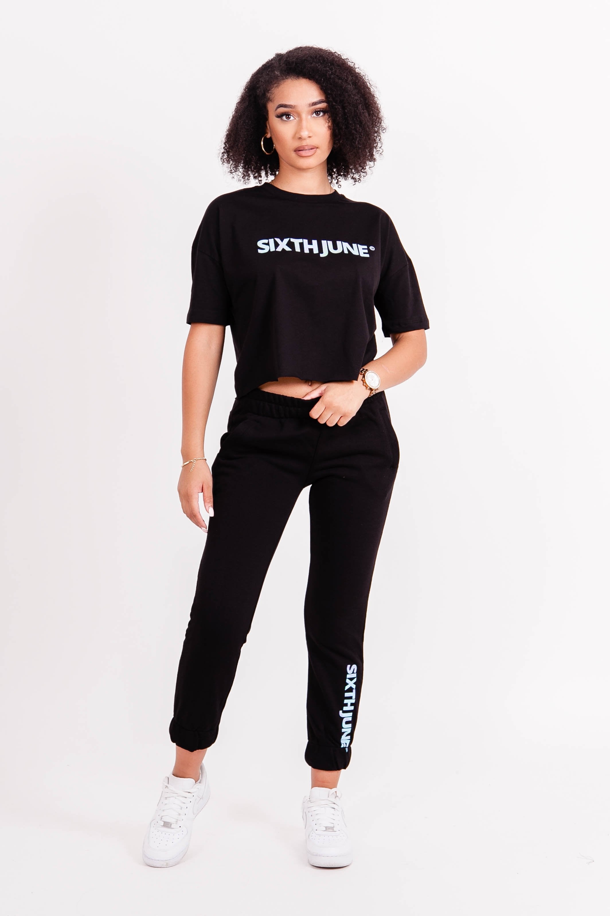 Sixth June - T-shirt court imprimé iridescent noir