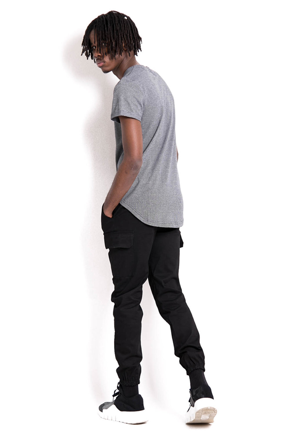 Sixth June - T-shirt gaufré bicolore noir