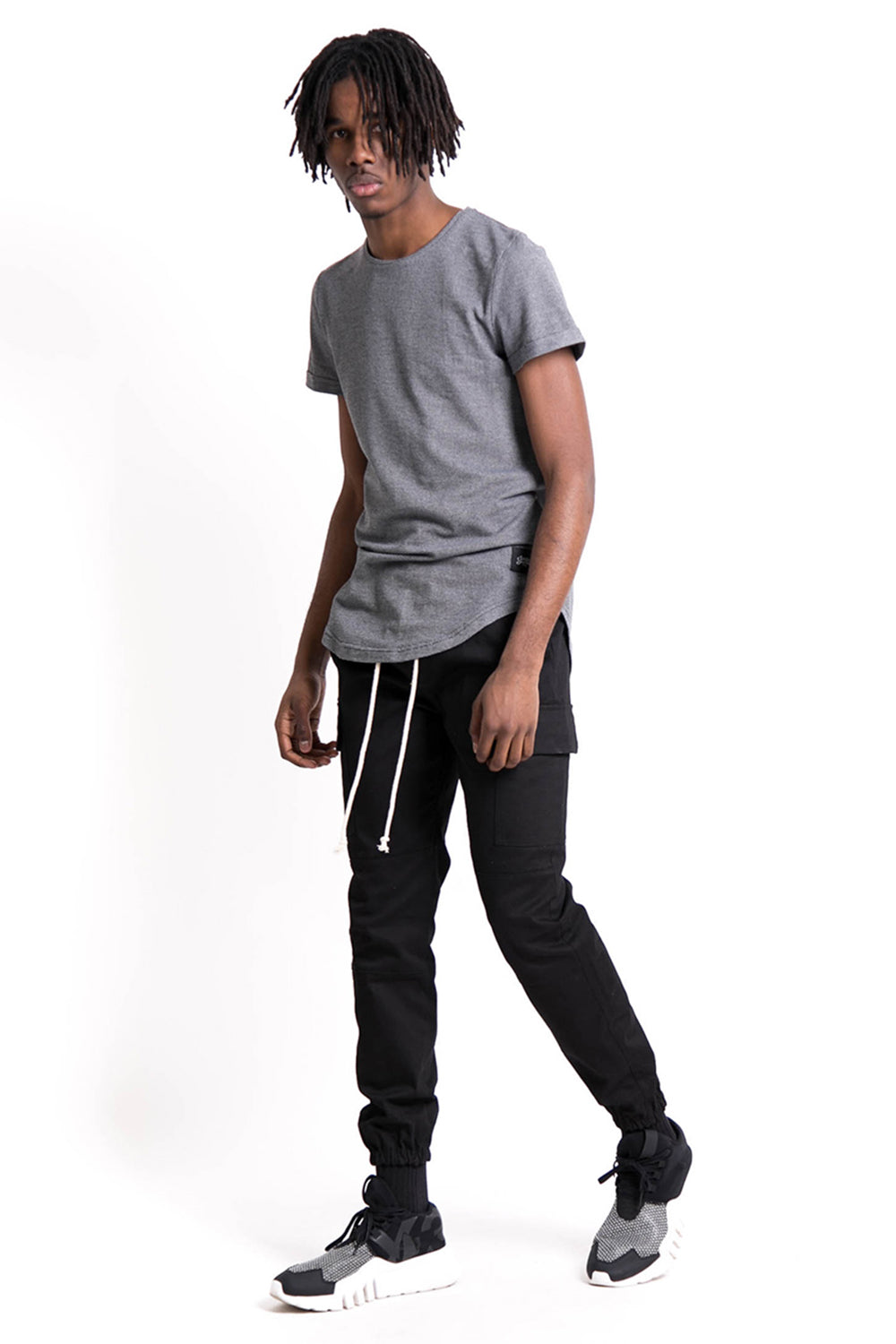 Sixth June - T-shirt gaufré bicolore noir