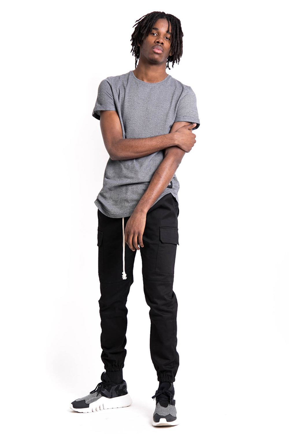 Sixth June - T-shirt gaufré bicolore noir