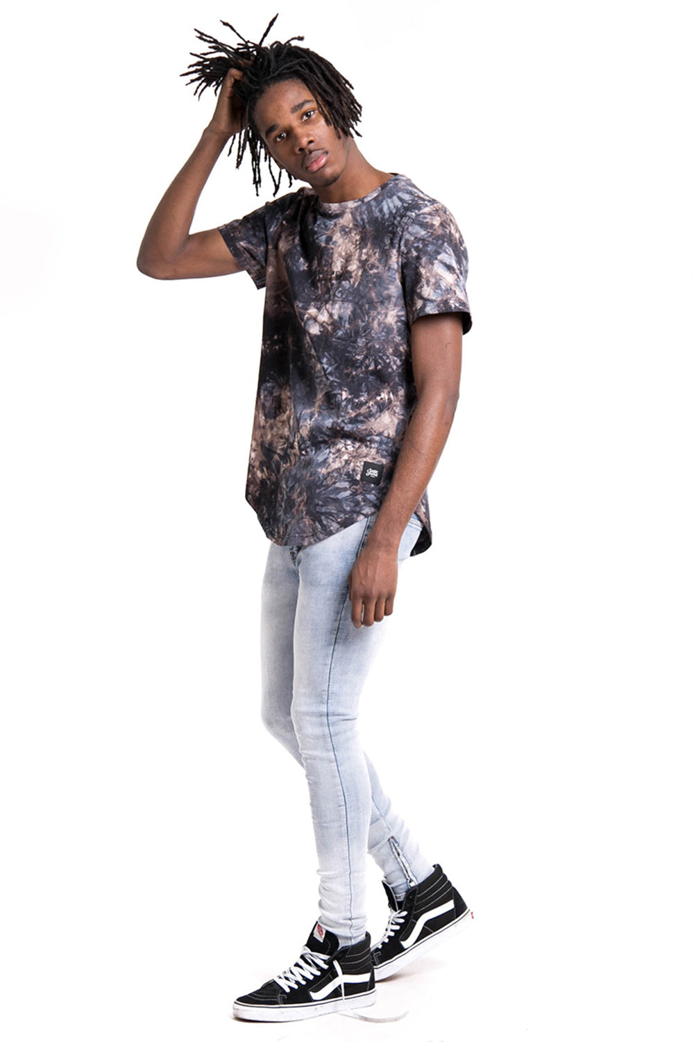 Sixth June - T-shirt tie dye all over bleu gris