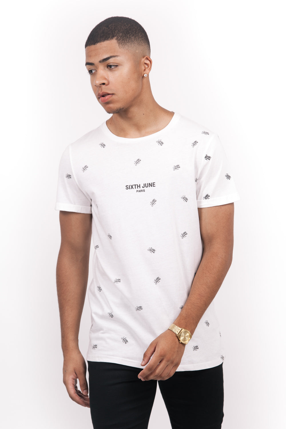 Sixth June - T-shirt logomania blanc