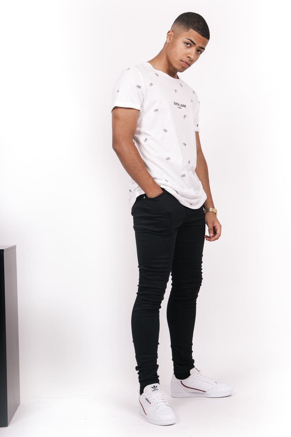 Sixth June - T-shirt logomania blanc