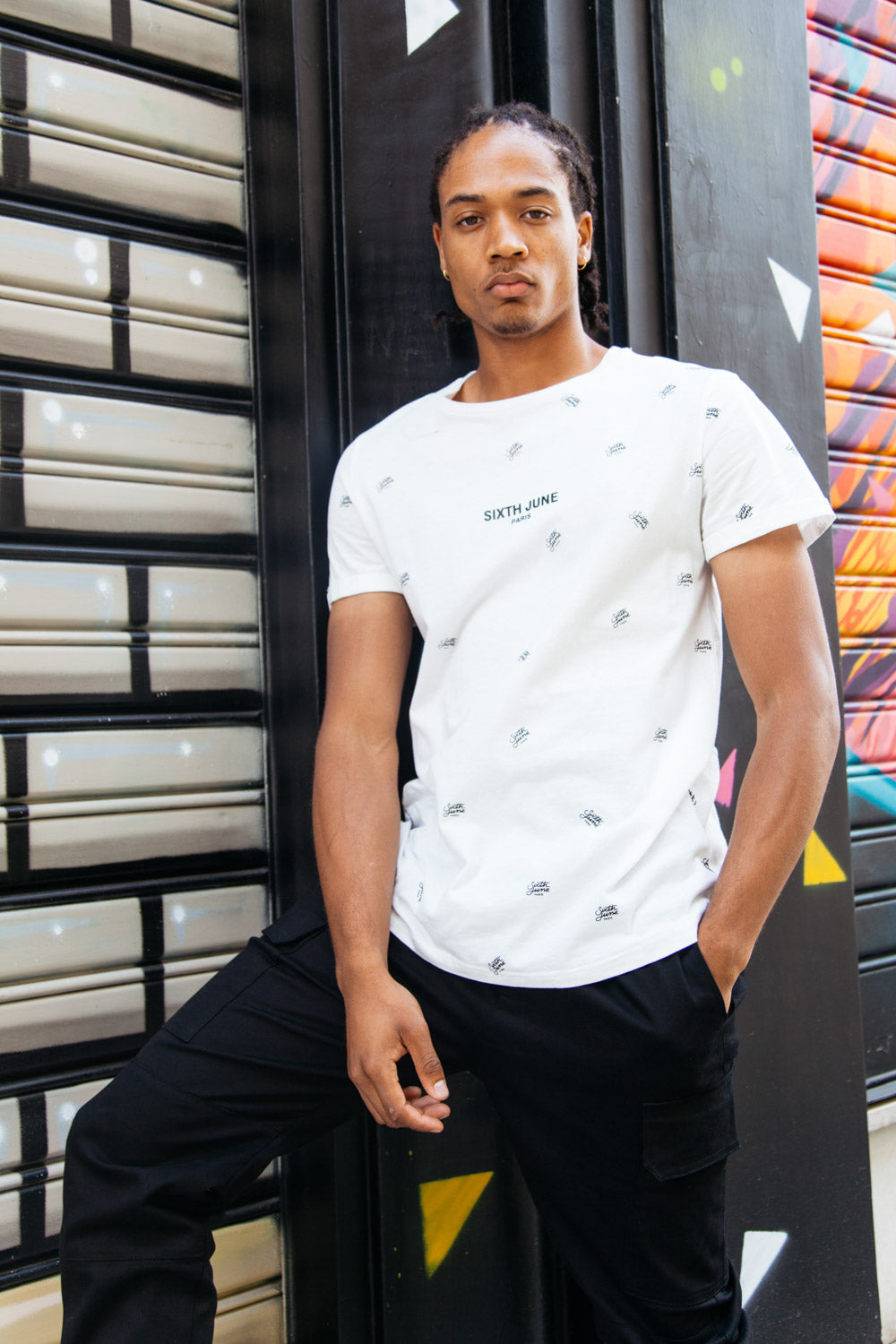 Sixth June - T-shirt logomania blanc