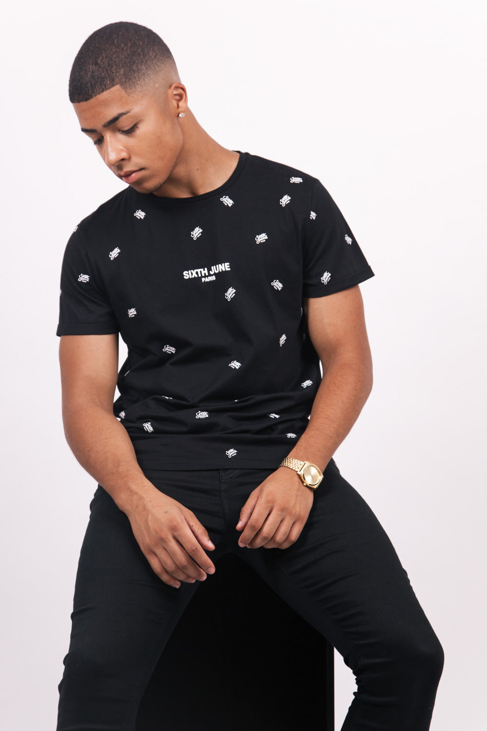 Sixth June - T-shirt logomania noir