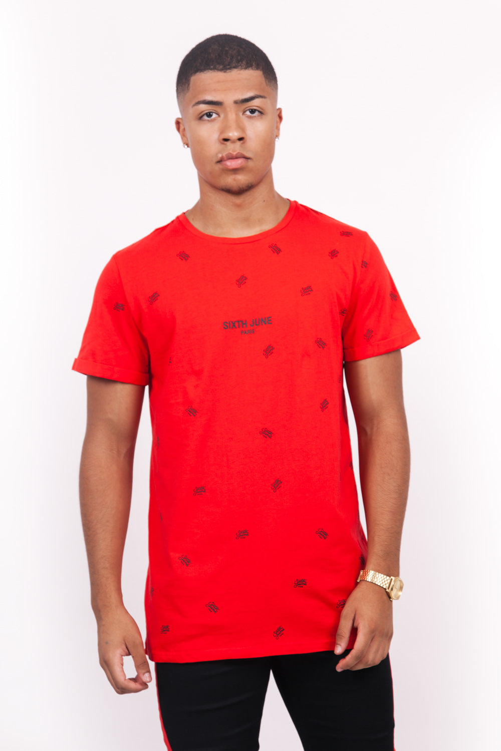 Sixth June - T-shirt logomania rouge
