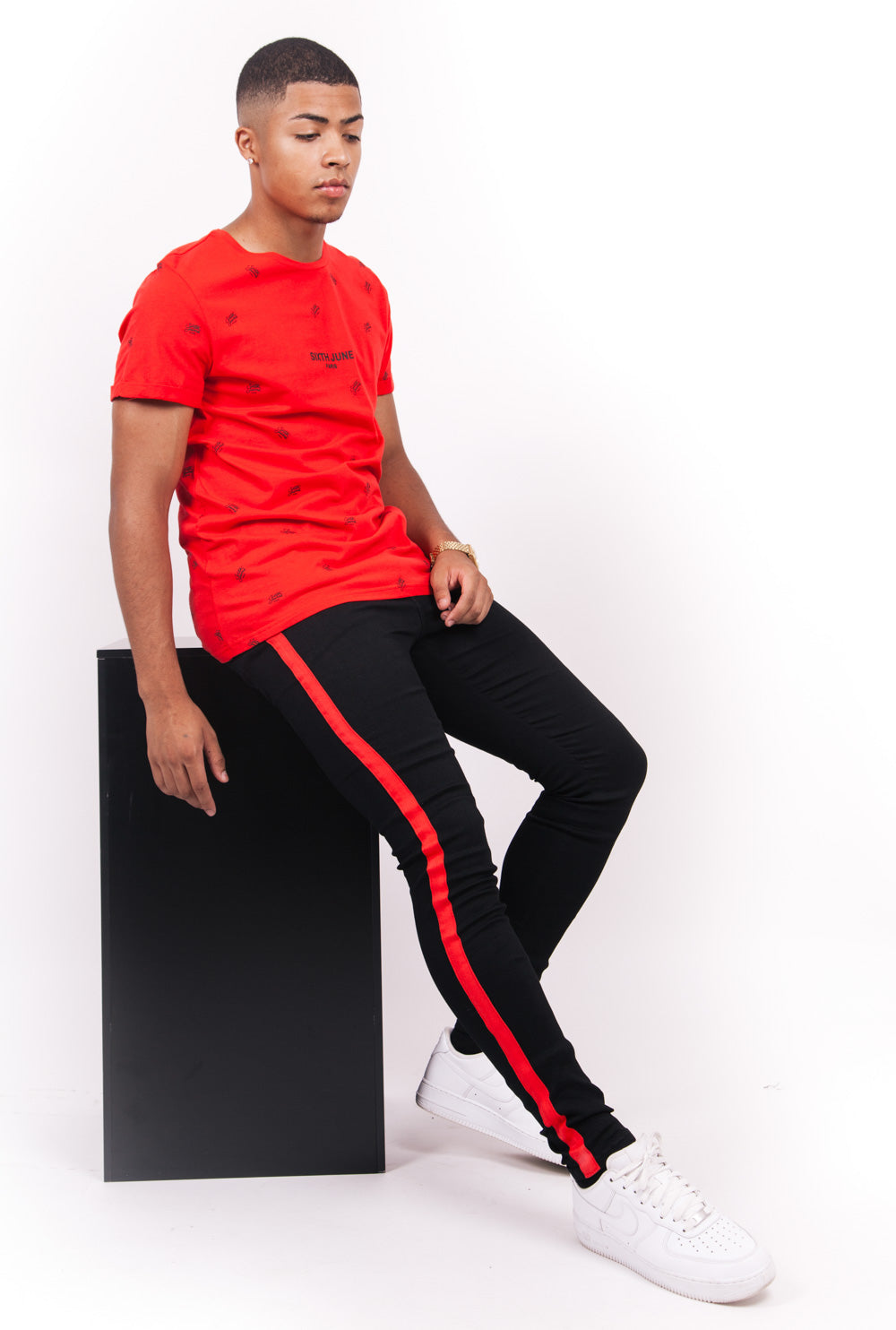 Sixth June - T-shirt logomania rouge