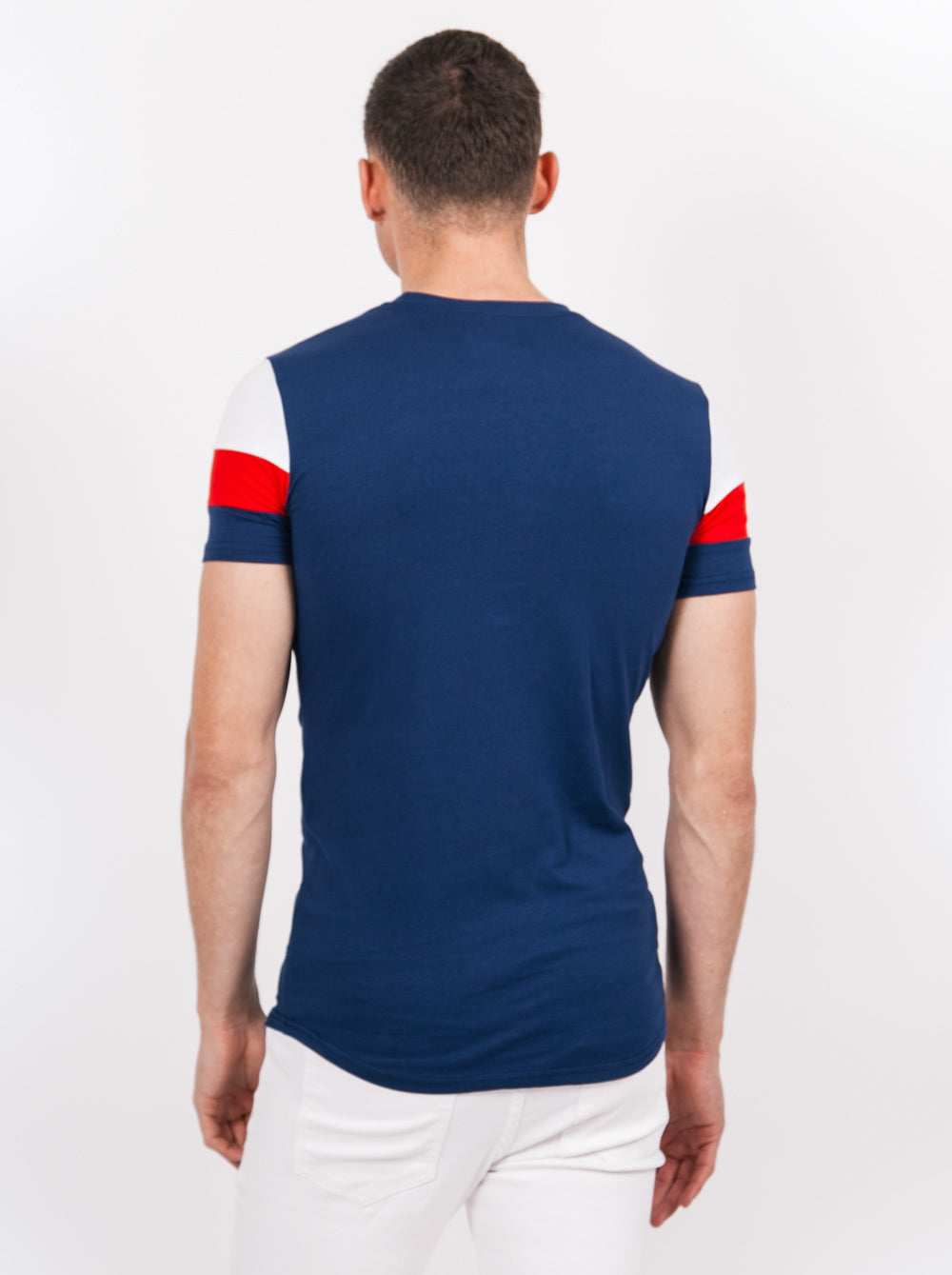 Sixth June - T-shirt manches tricolores bleu rouge blanc