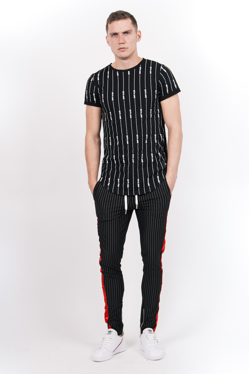 Sixth June - T-shirt baseball logomania noir