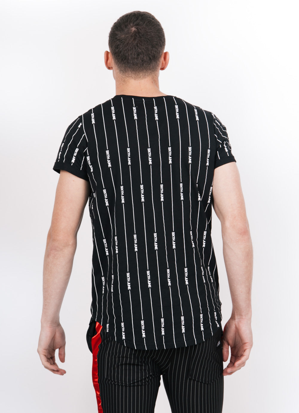 Sixth June - T-shirt baseball logomania noir