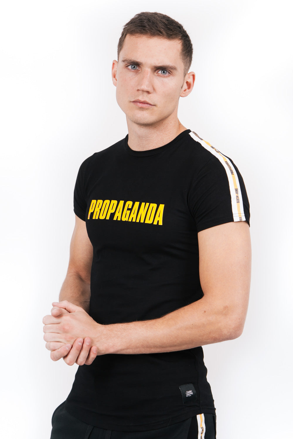 Sixth June - T-shirt Propaganda bandes noir