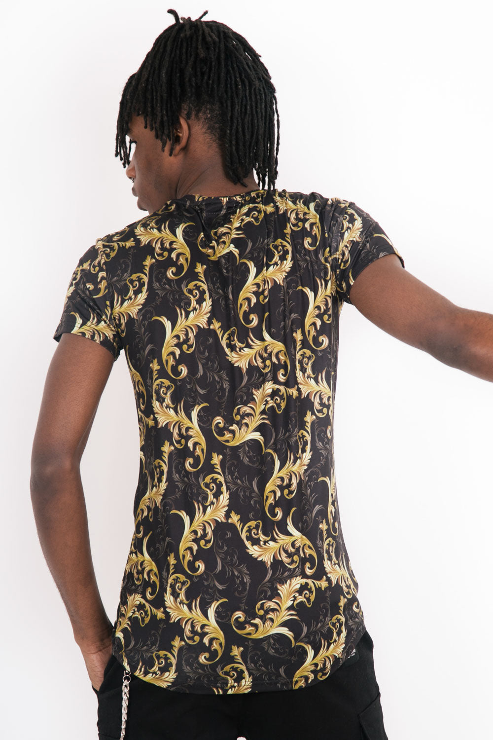 Sixth June - T-Shirt baroque all-over noir or