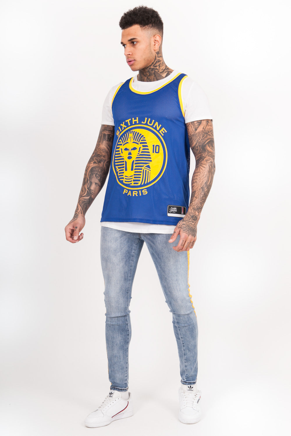 Sixth June - Maillot basket Pharaoh 10 bleu