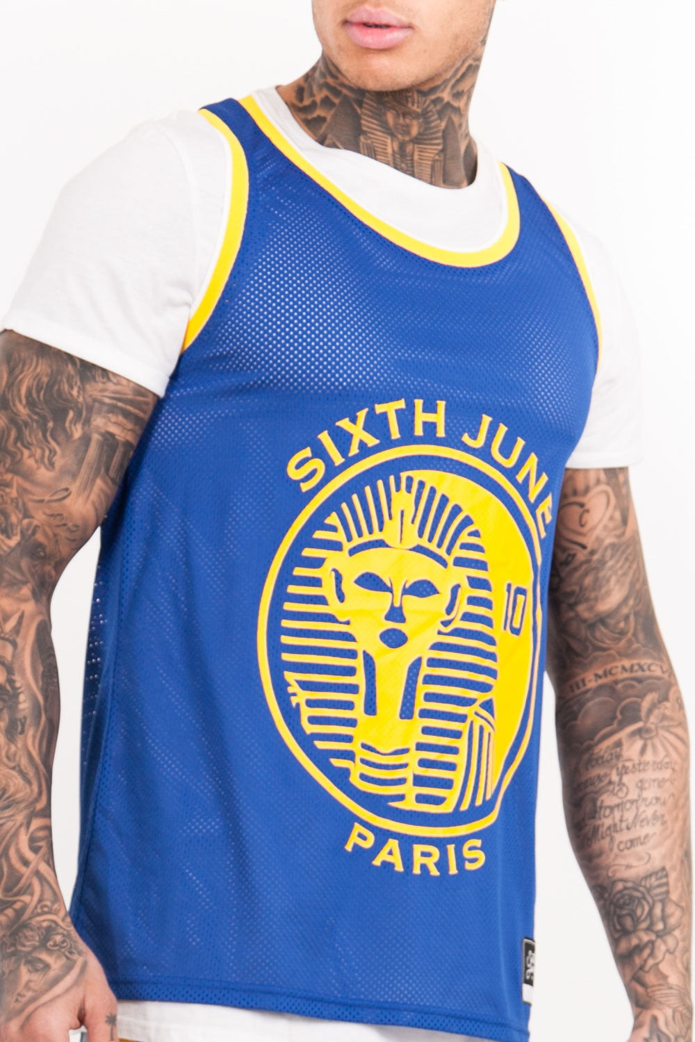 Sixth June - Maillot basket Pharaoh 10 bleu