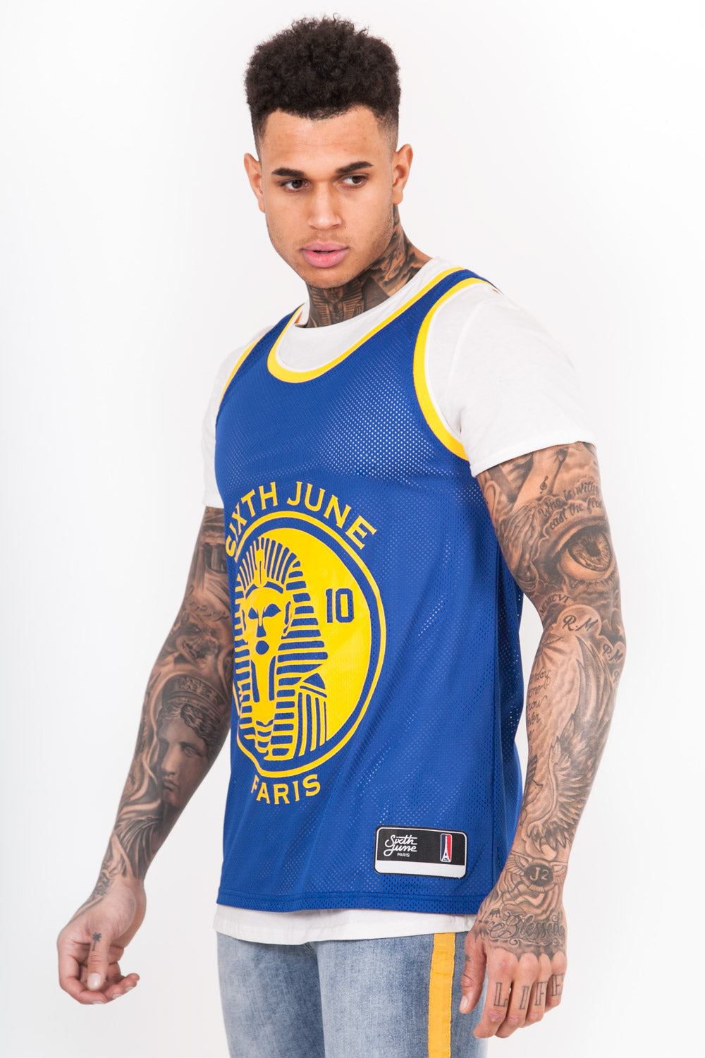 Sixth June - Maillot basket Pharaoh 10 bleu