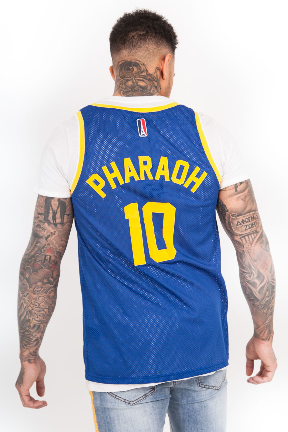 Sixth June - Maillot basket Pharaoh 10 bleu