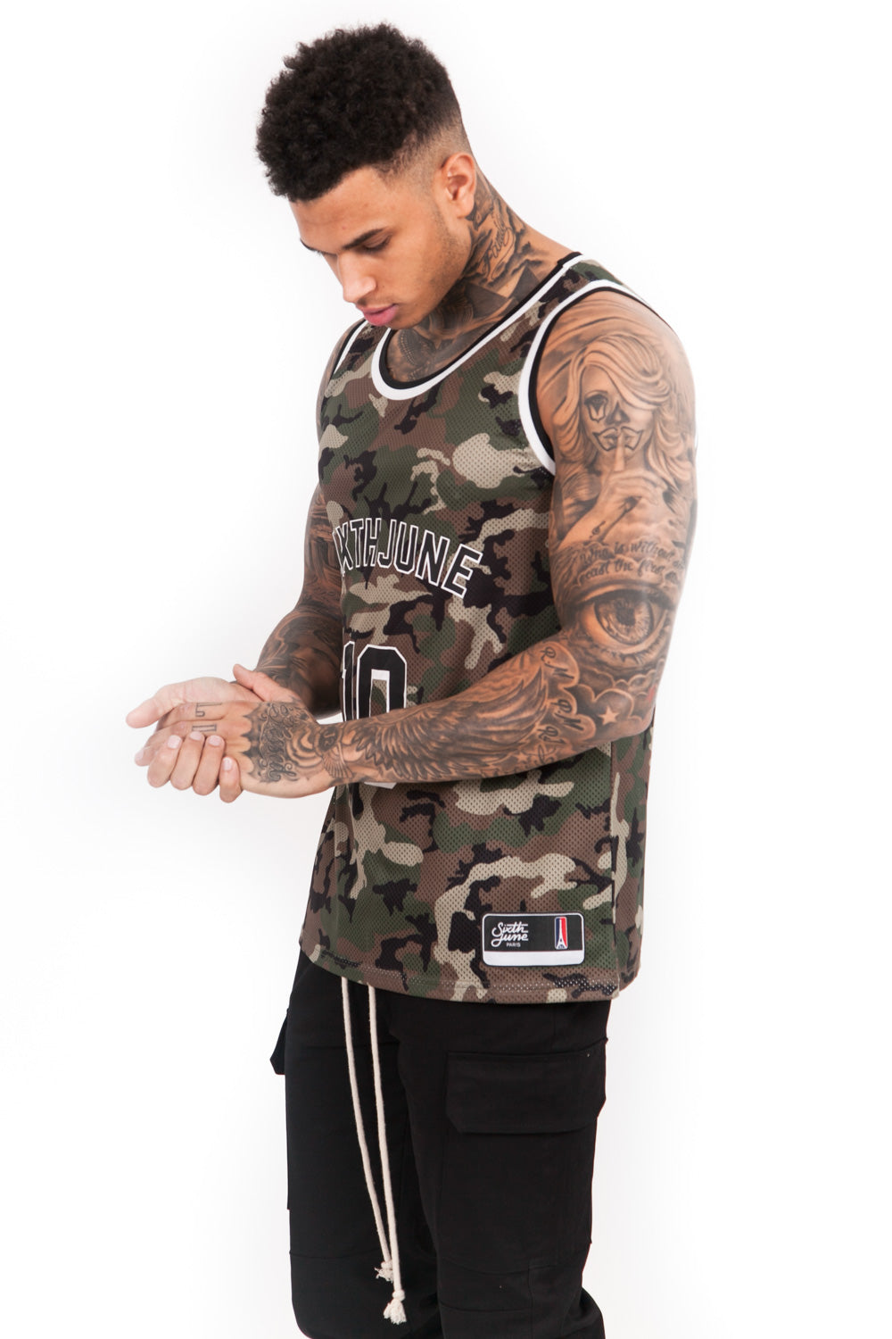 Sixth June - Maillot basket Vegeta 10 camouflage vert