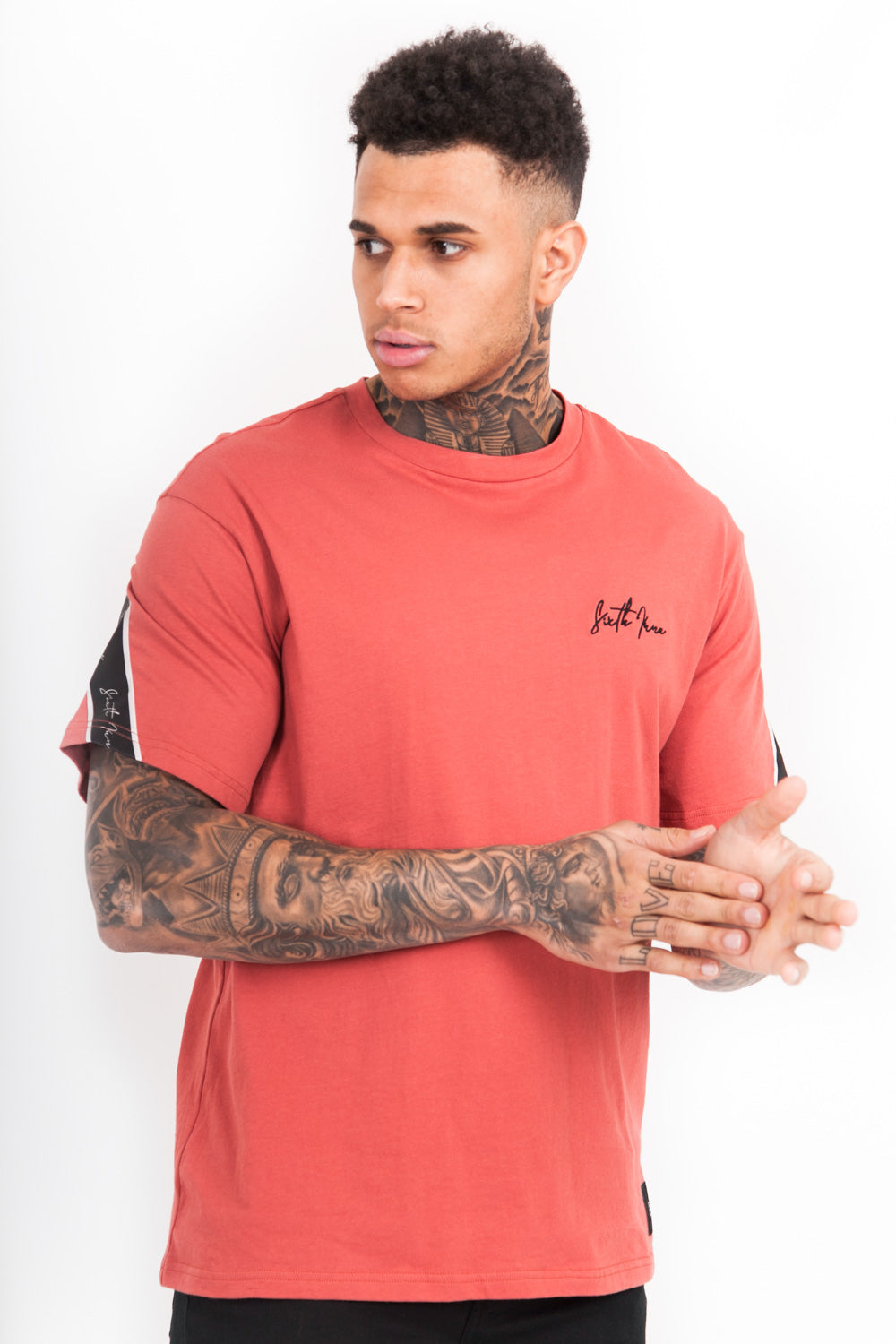 Sixth June - T-Shirt bandes dos rouge