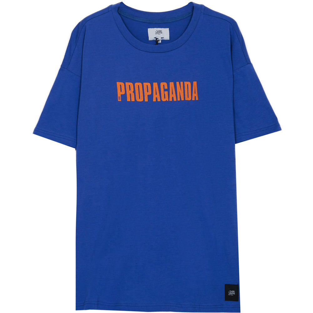 Sixth June - T-Shirt oversize Propaganda néon bleu