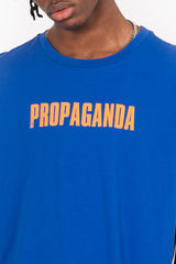 Sixth June - T-Shirt oversize Propaganda néon bleu