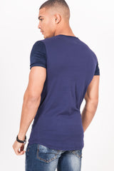 Sixth June - T-Shirt bandes V 4 couleurs bleu