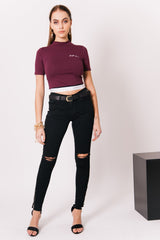 Signature Logo Cropped T-Shirt Red