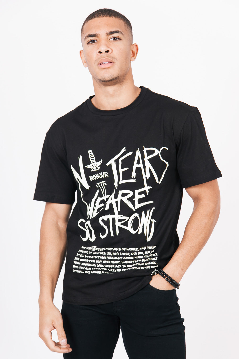 Sixth June - T-Shirt imprimés fluorescents noir