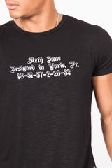 Sixth June - T-shirt gothique "designed in Paris" noir blanc