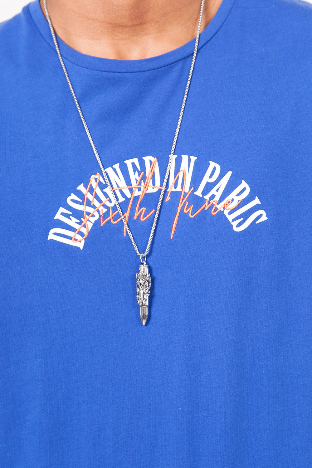 Sixth June - T-shirt "designed in Paris" bleu